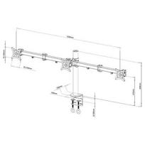 lcd stovas - Laikiklis Techly monitoriams LED/LCD 13''-24'' VESA 3x10 kg reguliuojamas - 8 nuotrauka
