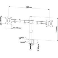 lcd stovas - ART Holder for 2 LED/LCD MONITORS 13-27'' L-02N - 2 nuotrauka