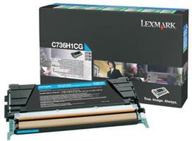 Toneris Lexmark cyan | return | 10000pgs | C736/X736/X738
