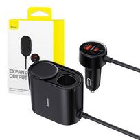 baseus usb c adapter - Baseus High Efficiency Pro 1-for-2 Car Cigarette Lighter - 2 nuotrauka