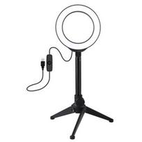 trikojis stovas - Žiedinė lempa Puluz LED Ring Lamp, 5 V, juoda - 1 nuotrauka