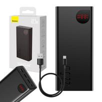power bank baseus - Baseus Adaman, 40000mAh 22,5W (Juodas) - 1 nuotrauka