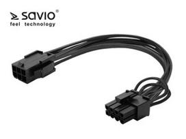 pci express 8 pin -  Elmak Savio PCI 6pin Female, PCI Express 8 pin Male, 0.15 m, juoda - 1 nuotrauka