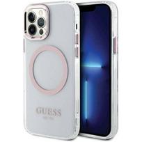 Guess "GUHMP12MHTRMP Hardcase Metal Outline Magsafe iPhone 12/ 12 Pro" Pink