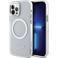 iphone 12 magsafe deklas - Guess "GUHMP12MHTRMS Hardcase Metal Outline Magsafe iPhone 12/ 12 Pro" Silve - 1 nuotrauka