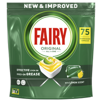Fairy Platinum All In One Lemon Indaplovių Tabletės, 75 Tabl.