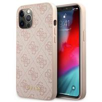 Guess "GUHCP12MG4GFPI Hardcase 4G Metal Gold Logo iPhone 12/ 12 Pro" Pink