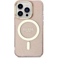 Guess "GUHMN61HCMCGP Hardcase Glitter Gold MagSafe iPhone 11/ XR" Pink