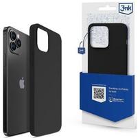 telefonas iphone pro max 12 - 3MK "Silicone Case iPhone 12 Pro Max" Black - 1 nuotrauka