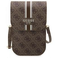 rankine telefonui - Guess "PU 4G Printed Stripes Phone Bag" Brown - 1 nuotrauka