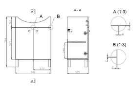 vonios praustuvas 60cm - Cersanit Sati 60 cm baltas (S567-006-DSM) - 2 nuotrauka