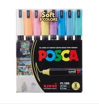 Markeriai Uni Ball Posca PC-1MR Soft Color, 8 vnt.