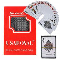 kortos plastikines - Cards to play poker decal of cards coated 54 pcs - 1 nuotrauka