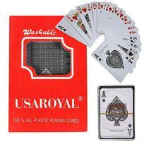 kortos plastikines - Cards to play poker decal of cards coated 54 pcs - 2 nuotrauka