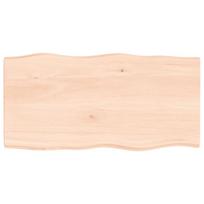 Stalviršis, 100x50x4cm, ąžuolo medienos masyvas, su gyvu kraštu