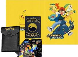 Juodos Pokemon kortos (10 vnt.) ir albumas (120 kortoms)