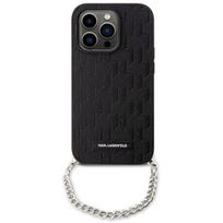 telefono deklas karl lagerfeld - Karl Lagerfeld "Saffiano Monogram Chain iPhone 14 Pro" Black - 1 nuotrauka