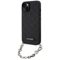 iphone 13 telefono deklas karl lagerfeld - Karl Lagerfeld "Saffiano Monogram Chain iPhone 14" Black - 1 nuotrauka