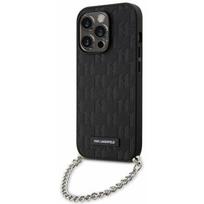 Karl Lagerfeld "Saffiano Monogram Chain iPhone 14 Pro Max" Black