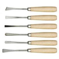 Toya Vorel Carving kaltai su medine rankena, rinkinyje 6 vnt. (25700)