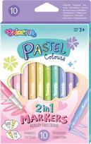 Dvipusiai flomasteriai Colorino Pastel, 10 spalvų