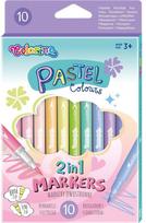 markeriai flomasteriai - Dvipusiai flomasteriai Colorino Pastel, 10 spalvų - 2 nuotrauka