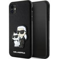 Karl Lagerfeld "PU Saffiano Karl and Choupette NFT Case iPhone 11" Black