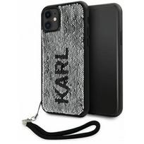 telefono deklas karl lagerfeld - Karl Lagerfeld "Sequins Reversible Case iPhone 11" Black Silver - 1 nuotrauka