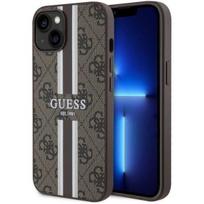 iphone 7 deklas - Guess "4G Printed Stripes MagSafe iPhone 14 Plus" Brown - 1 nuotrauka