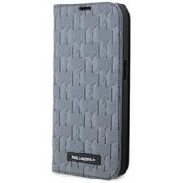 telefono deklas karl lagerfeld - Karl Lagerfeld "Saffiano Monogram iPhone 14 Pro" Silver - 1 nuotrauka