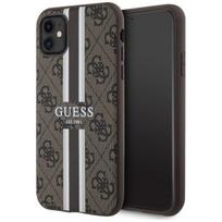 iphone xr deklai - Guess "4G Printed Stripes MagSafe iPhone 11/ Xr" Brown - 1 nuotrauka