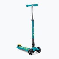 Micro Maxi Deluxe sulankstomas LED vaikiškas triratis motoroleris žalias MMD097