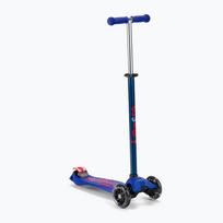 Vaikiškas Micro Maxi Deluxe LED triratis motoroleris mėlynos spalvos MMD067