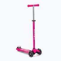 Vaikiškas Micro Maxi Deluxe LED triratis motoroleris rožinės spalvos MMD077