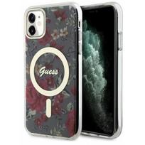 Guess "PC/ TPU Flowers IML MagSafe Compatible Case iPhone 11" Khaki