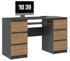 darbo azuolo stalas - Top E Shop Kuba, ąžuolo/antracito - 2 nuotrauka