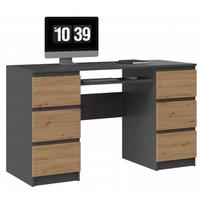 darbo azuolo stalas - Top E Shop Kuba, ąžuolo/antracito - 3 nuotrauka