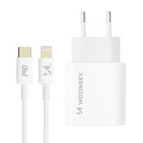 Įkroviklis Wozinsky, USB Type-C, 100 cm, balta, 20 W