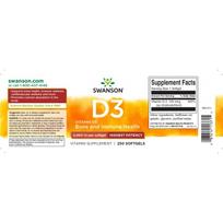 linu semenu aliejus - Swanson Vitaminas D3 5000TV N250 - 4 nuotrauka