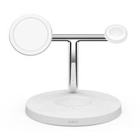 belkin wireless charging - Belkin Pro MagSafe 3-in-1, 3 x Qi Wireless, balta, 15 W - 1 nuotrauka