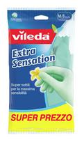 vileda pirstines - "Vileda Extra Sensation" buitinės pirštinės Žalios medvilninės, lateksinės 1 vnt. - 1 nuotrauka