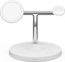 belkin wireless charging - Belkin Pro MagSafe 3-in-1, 3 x Qi Wireless, balta, 15 W - 3 nuotrauka