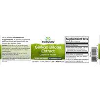 swanss - Swanson Ginkgo Biloba Extract 120 kaps - 3 nuotrauka