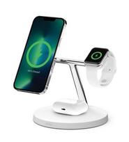belkin wireless charging - Belkin Pro MagSafe 3-in-1, 3 x Qi Wireless, balta, 15 W - 4 nuotrauka