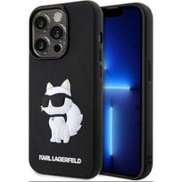telefono deklas karl lagerfeld - Karl Lagerfeld "Rubber Choupette 3D iPhone 14 Pro" Black - 1 nuotrauka