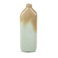 dekoratyvine vaza - Eurofirany CS / BALI / WAZ / 01 11X7X32 BEIGE + MINT - 1 nuotrauka