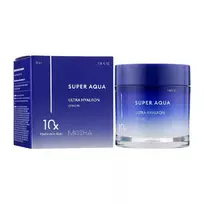 missha - Missha Super Aqua Ultra Hyalron Moisturizing Cream Drėkinamasis veido kremas su hialuronu, 70ml - 2 nuotrauka