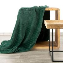 Eurofirany DESIGN 91 CINDY4 Minkštas ir švelnus pledas, 170X210 cm, spalva: tamsiai žalia