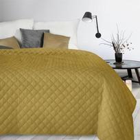 Eurofirany DESIGN 91 Lovatiesė su geometriniu raštu, įspaustu karšto spaudimo technika (hot press) ALARA/3, 220X240 cm, spalva: garstyčių Lovatiesė