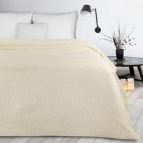 Eurofirany DESIGN 91 BONI / 4 Lovatiesė su geometriniu raštu, išgautu karšto spaudimo technika (hot press), 200X220 cm, spalva: kreminė